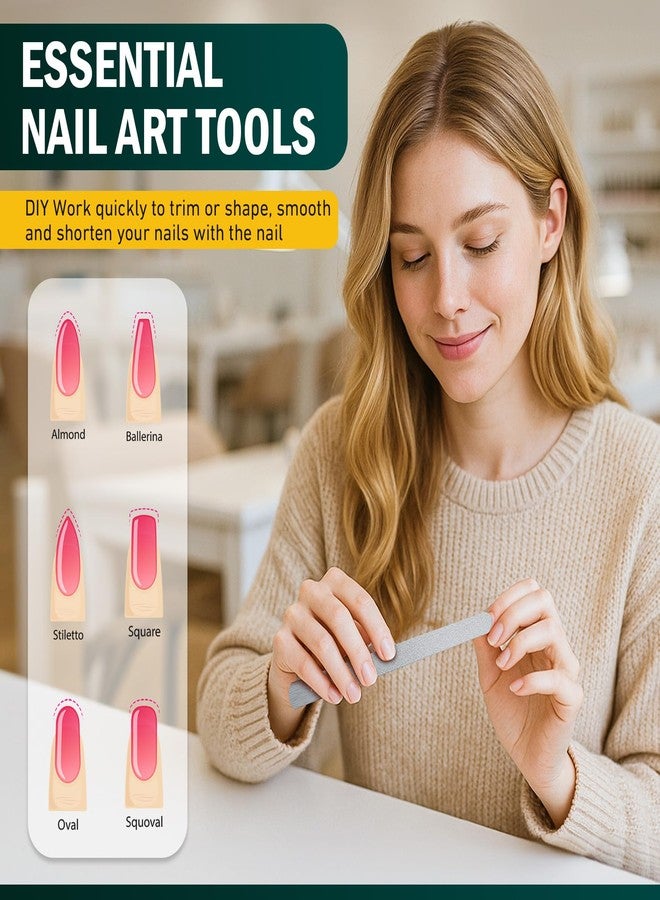 FVION Nail File Set – 2 Pcs Professional Long Nail Files for Natural Nails Double-Sided, Metal Nail File Men Manicure Pedicure Tools - Image 2